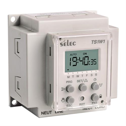 Timer Switch hiển thị màn hình LCD SELEC TS1W1-1-20A-230V